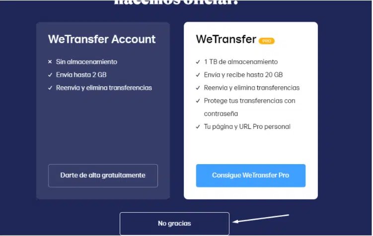 WeTransfer Pro