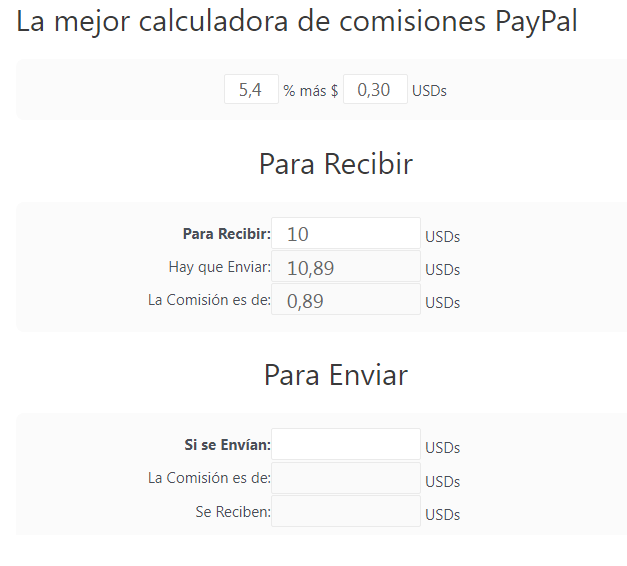 La mejor calculadora de comisiones PayPal
