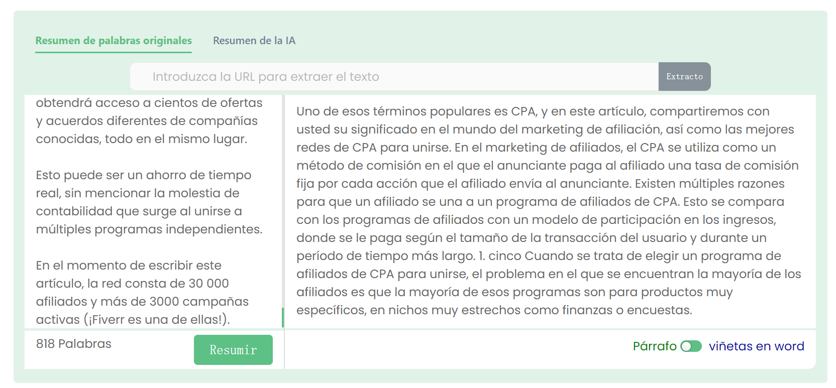Resumidor por Resumidordetextos.com